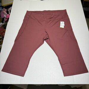 Old Navy Go dry Active Burgundy Leggings womens 4x